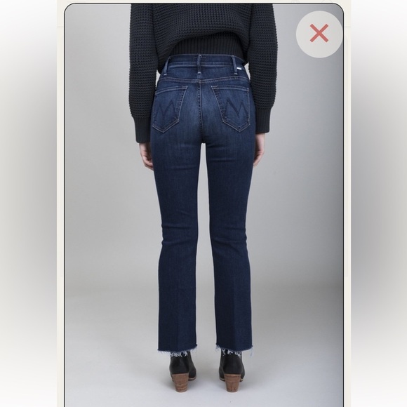 MOTHER THE HUSTLER ANKLE FRAY IN TEAMING UP HIGH WAISTED SLIGHT FLARE LEG SZ 26 - Picture 4 of 16